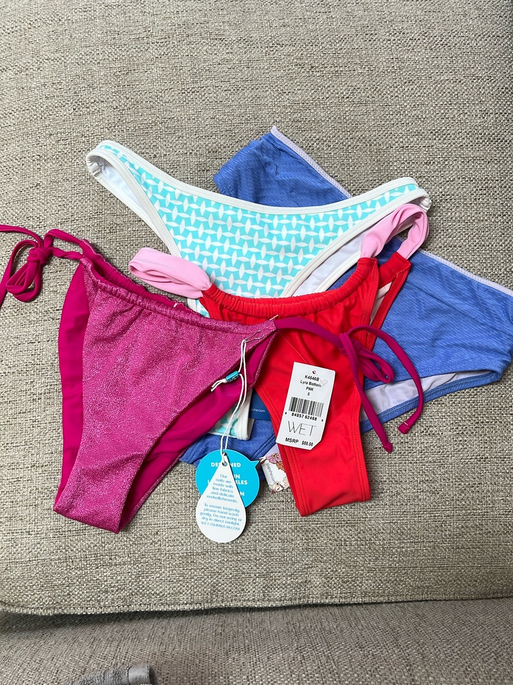 LOT OF 4 bikini bottoms NWT SIZE SMALL